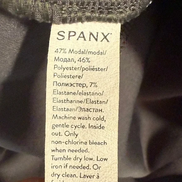 SPANX AirEssentials Wide Leg Cropped Pants Spruce Green 1X Casual Boho‎ Comfy